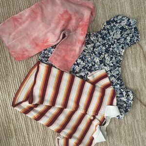 Trendy Mixed Pattern Tops